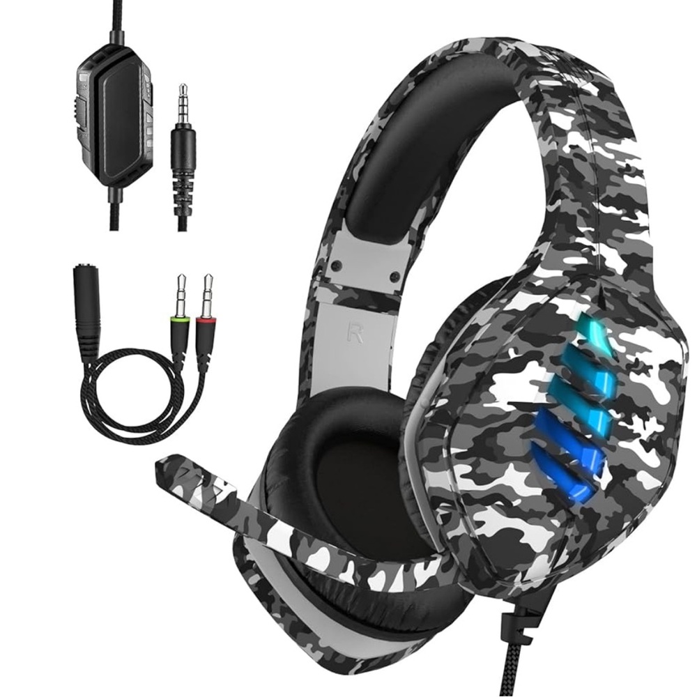 J1 TARGEAL Black Camouflage Gaming Headset
